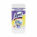 Reckitt Benckiser LYSOL, Dual Action Disinfecting Wipes, Citrus, 7 X 8, 75/canister 81700